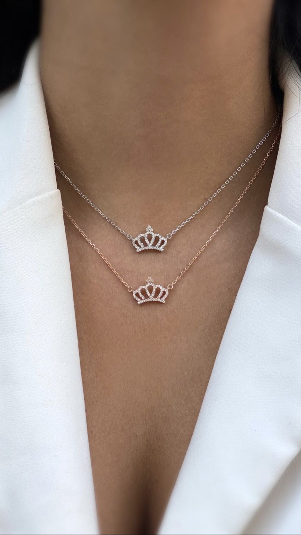 שרשרת כתר משובץ