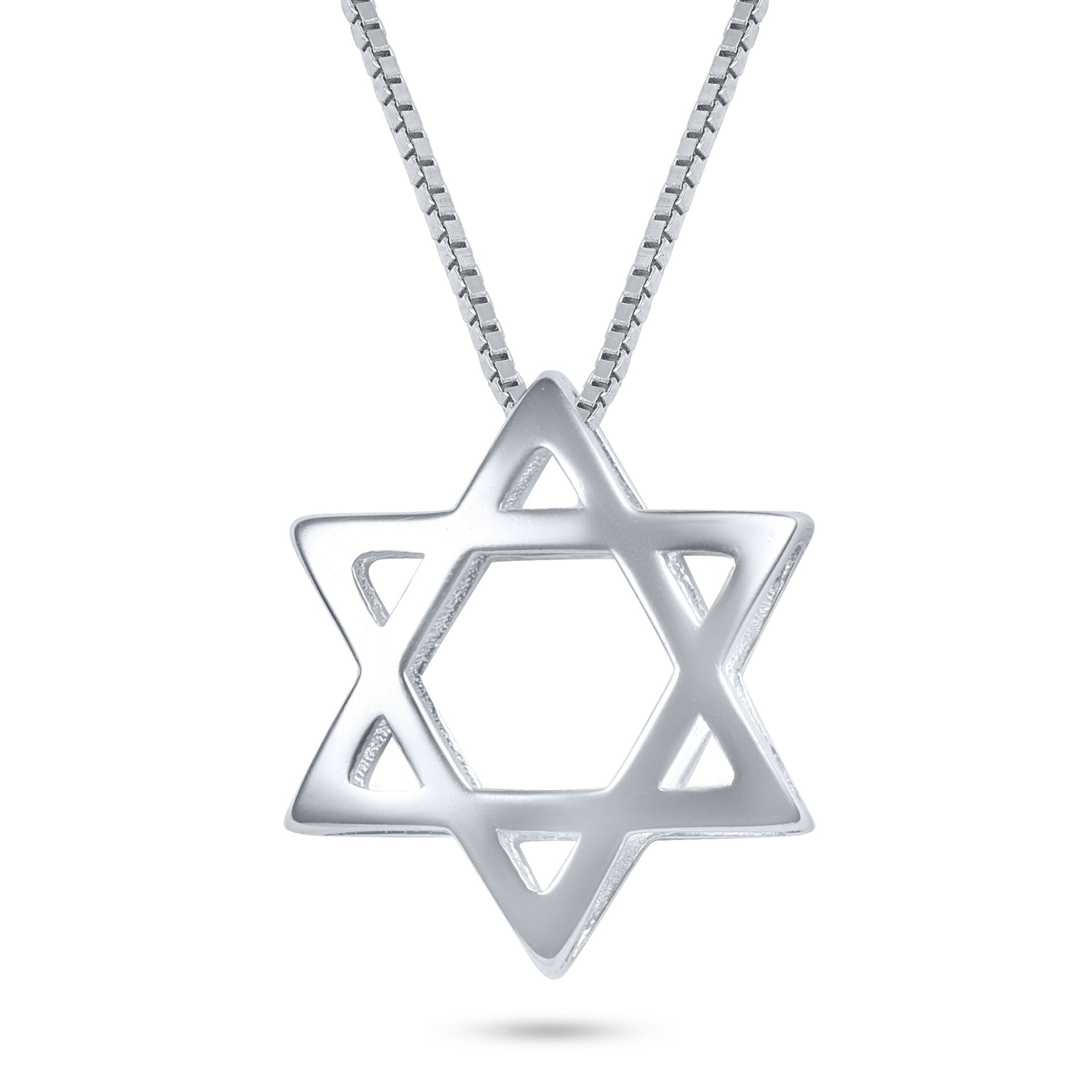 שרשרת כסף 925 מגן דוד תלת מימדי