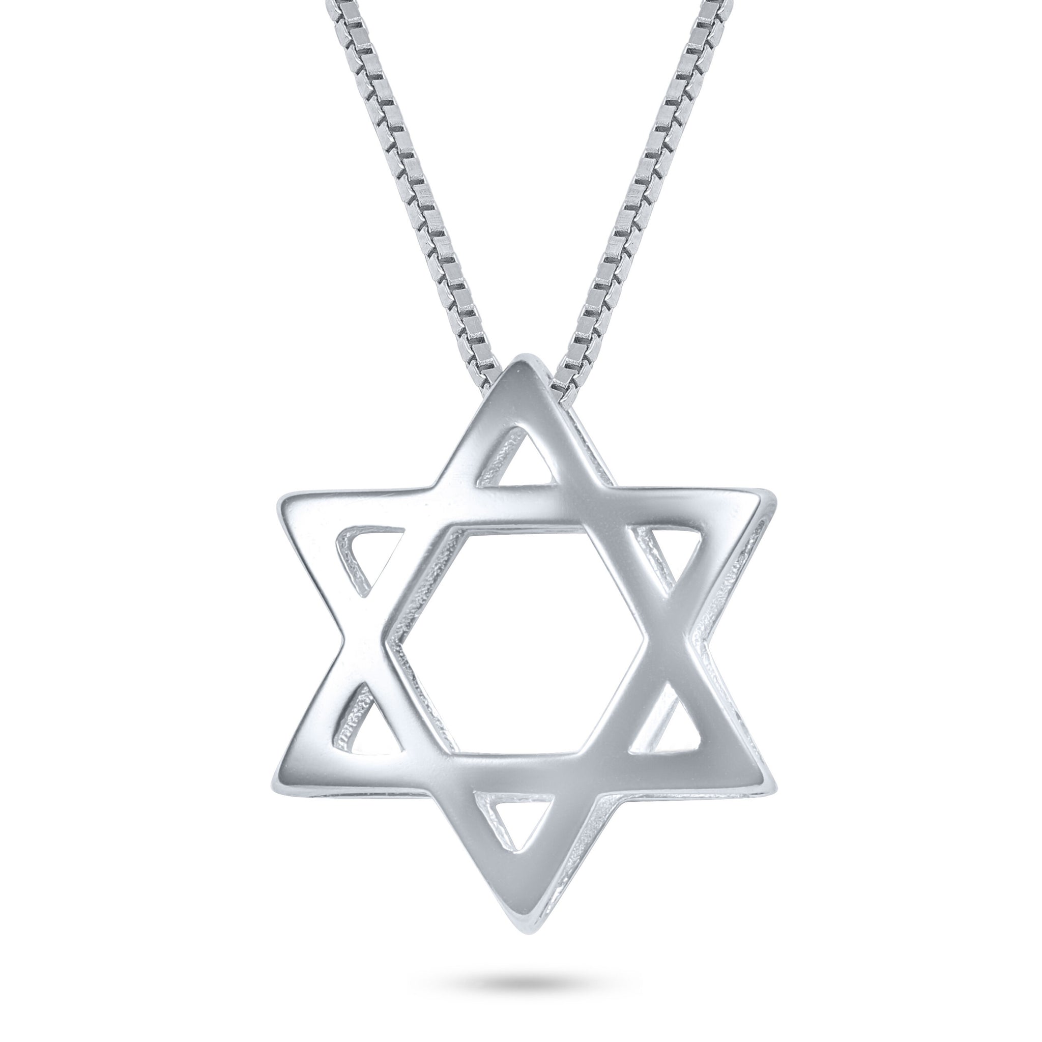 שרשרת כסף 925 מגן דוד תלת מימדי