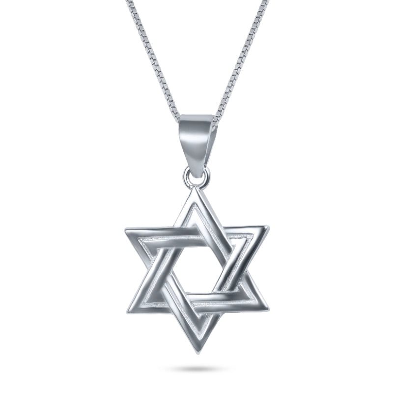 שרשרת מגן דוד גיאומטרי | כסף 925