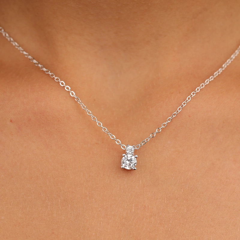 שרשרת כסף 925 תליון סוליטר זירקון