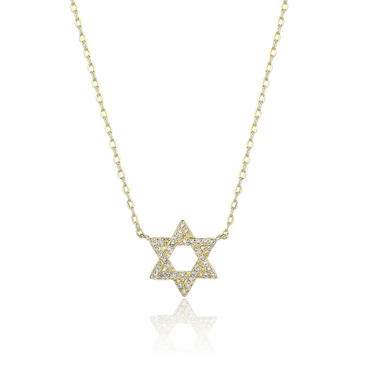 שרשרת מגן דוד-ציפוי זהב
