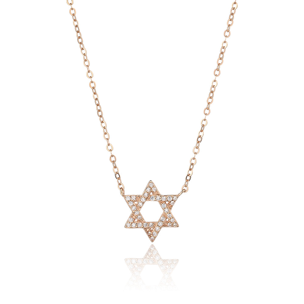 שרשרת מגן דוד-רוז גולד