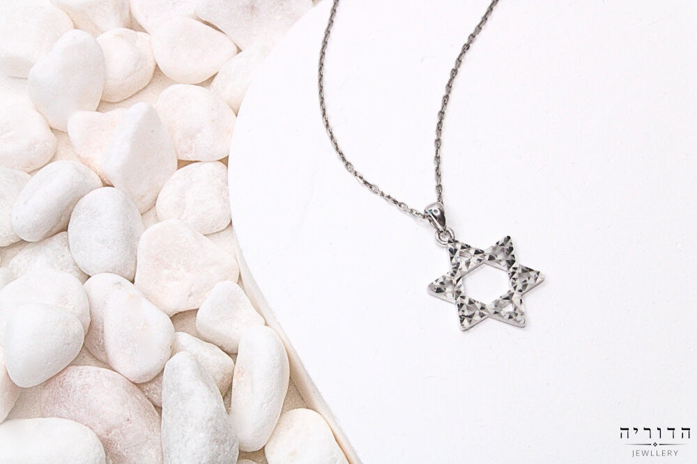 שרשרת מגן דוד חיתוך יהלום