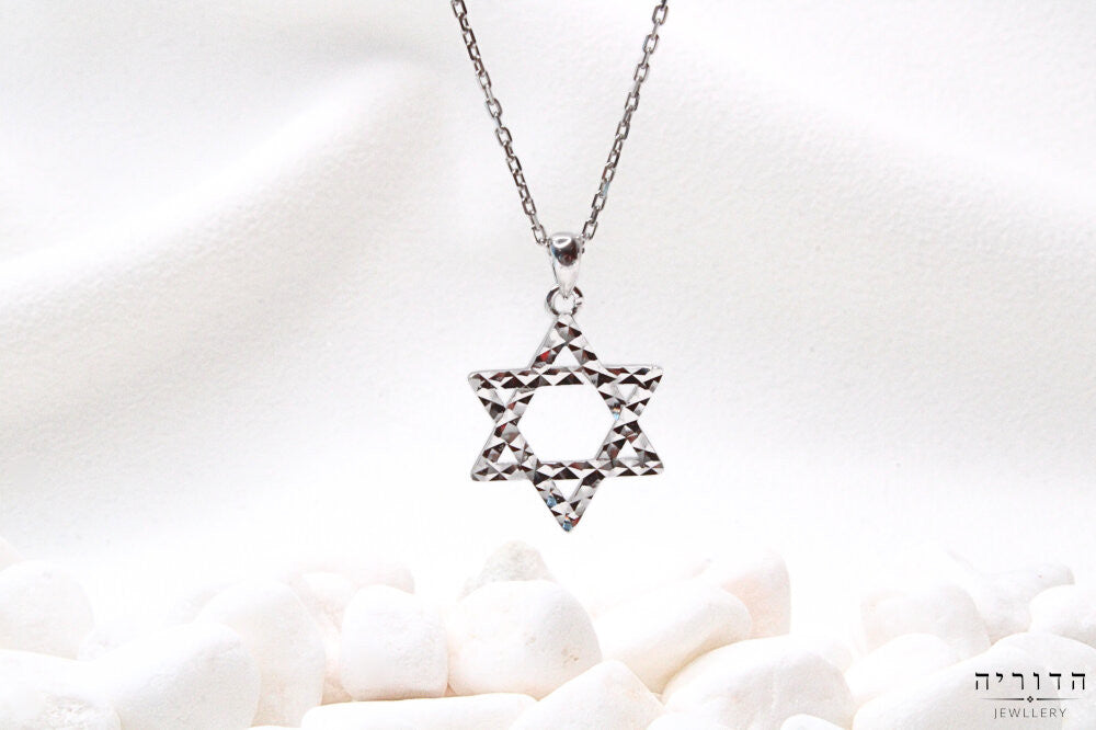 שרשרת מגן דוד מחוטב כסף 925