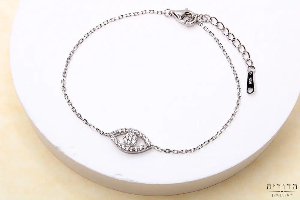 צמיד עין משובץ