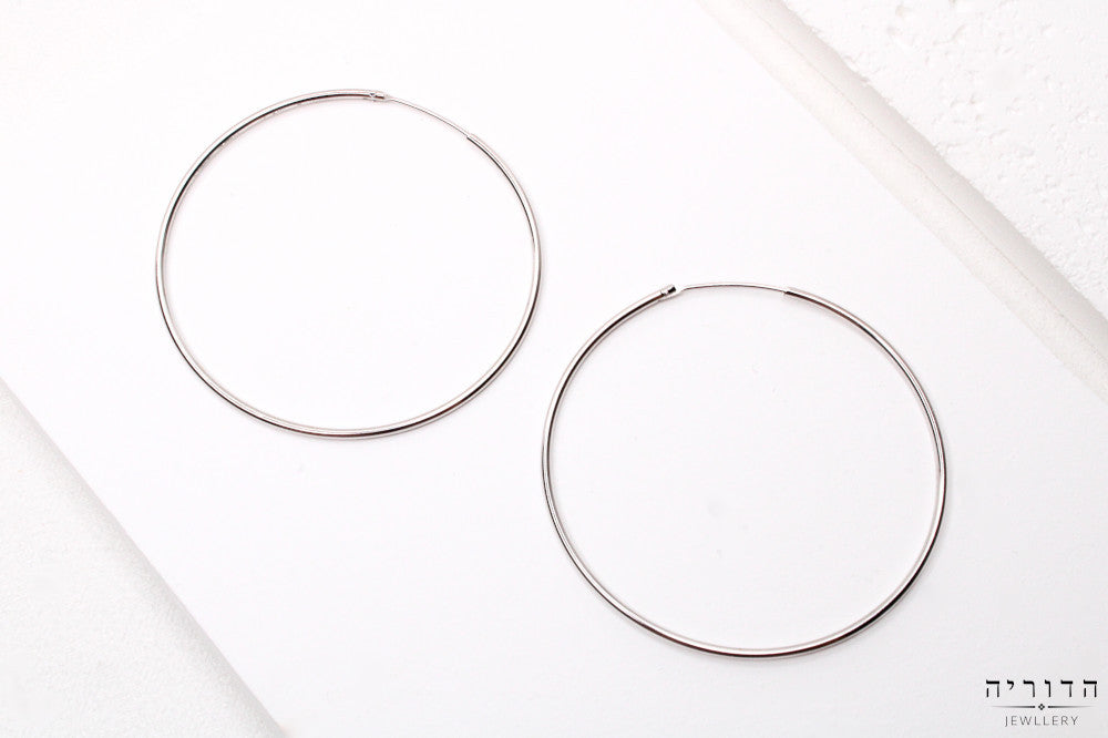 עגילי חישוק חלקים דקים