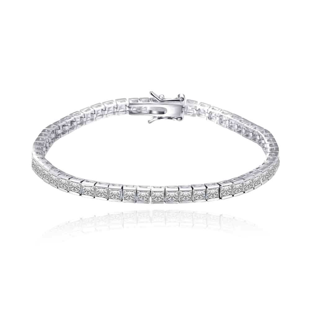 צמיד טניס בשיבוץ מרובע