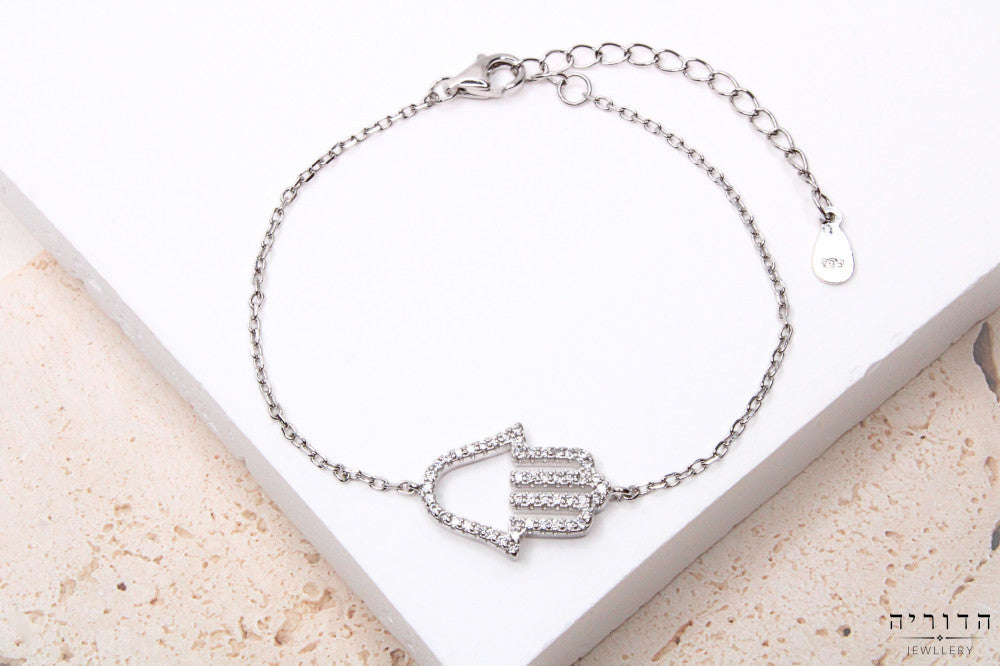 שרשרת חמסה זרקונים כסף 925