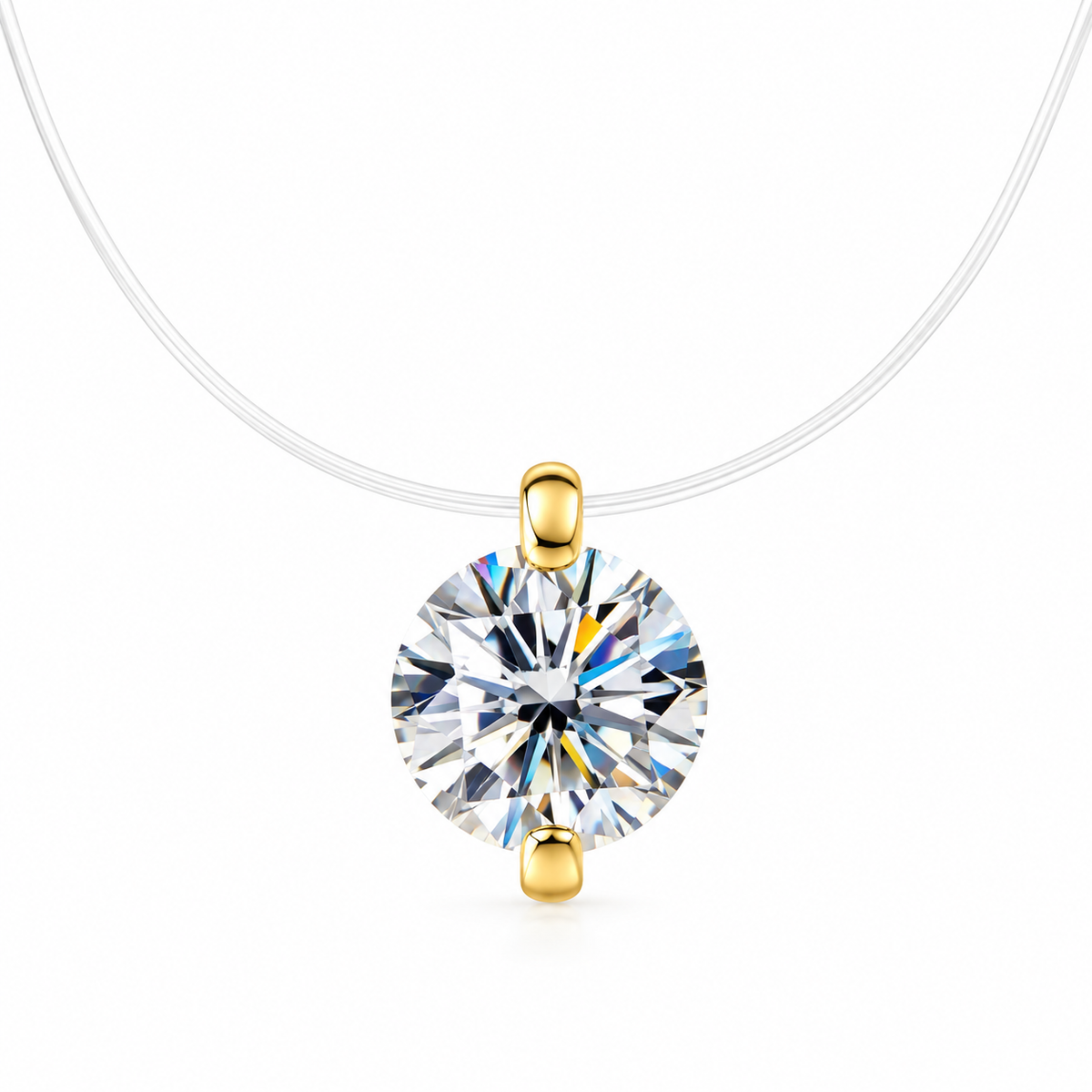 שרשרת Invisible Moissanite – זהב