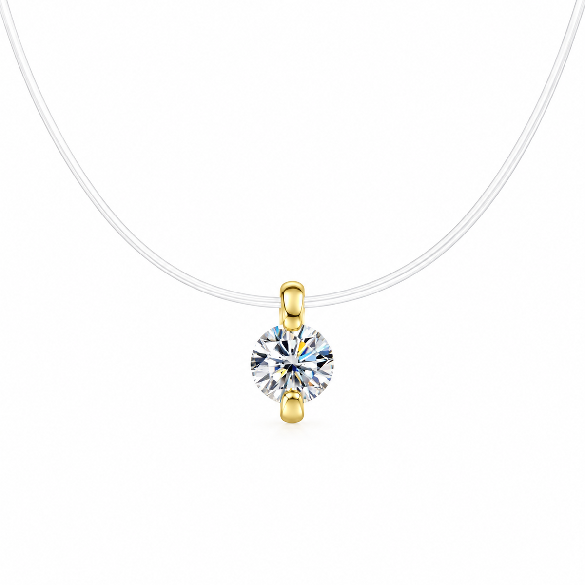 שרשרת Invisible Moissanite – זהב