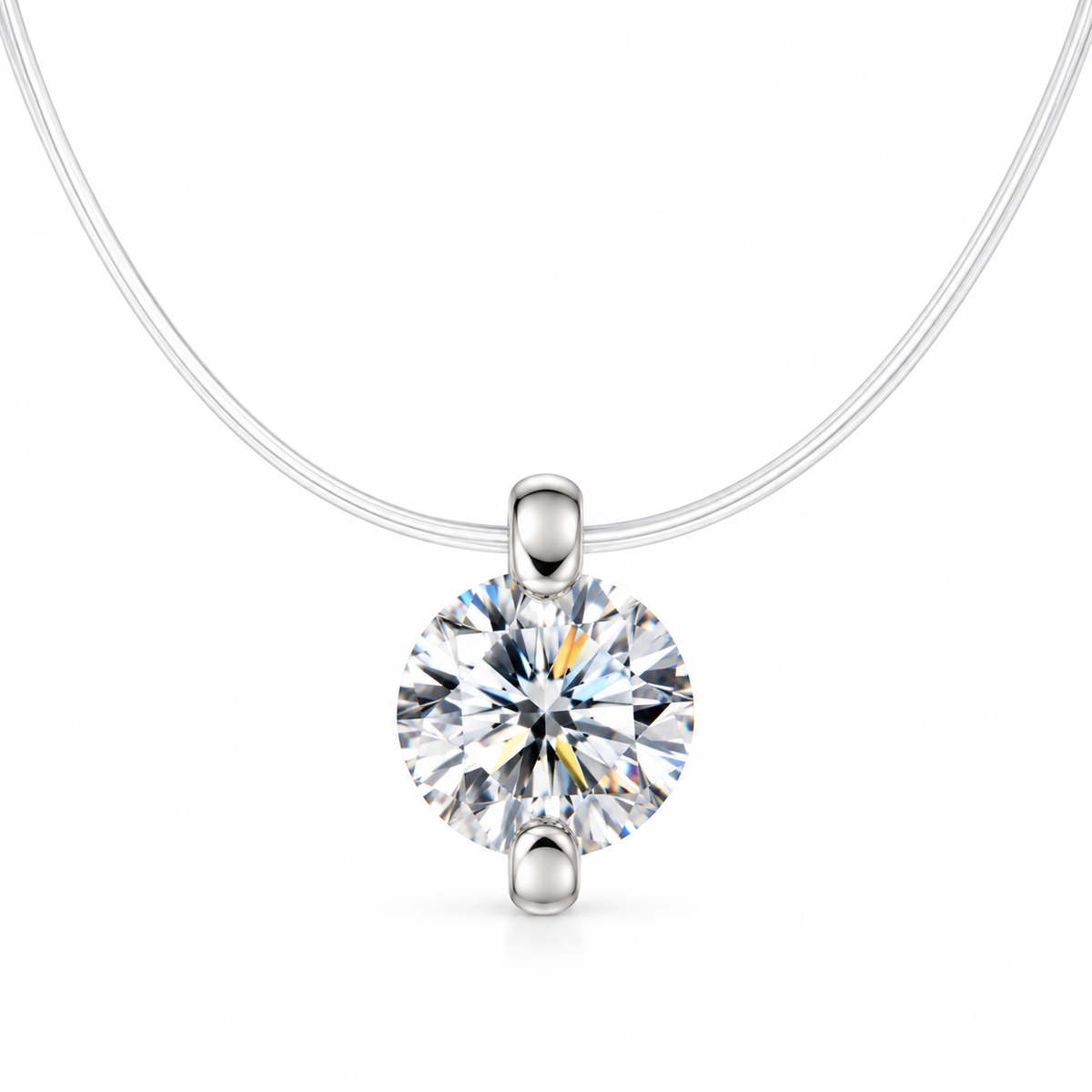 שרשרת Invisible Moissanite – כסף