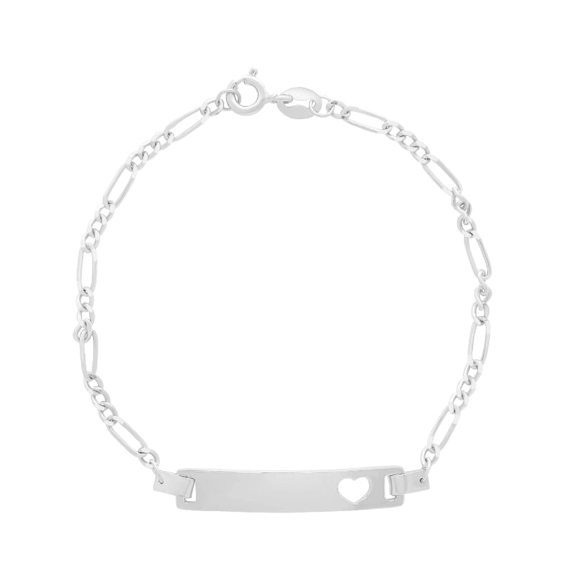 צמיד כסף לתינוקות עם לב חרוט | כסף 925