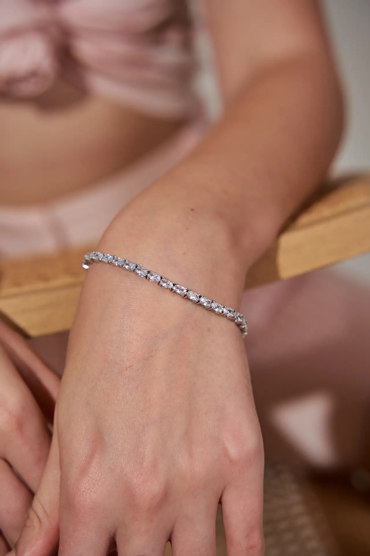 צמיד טניס כסף 925 משובץ זרקונים