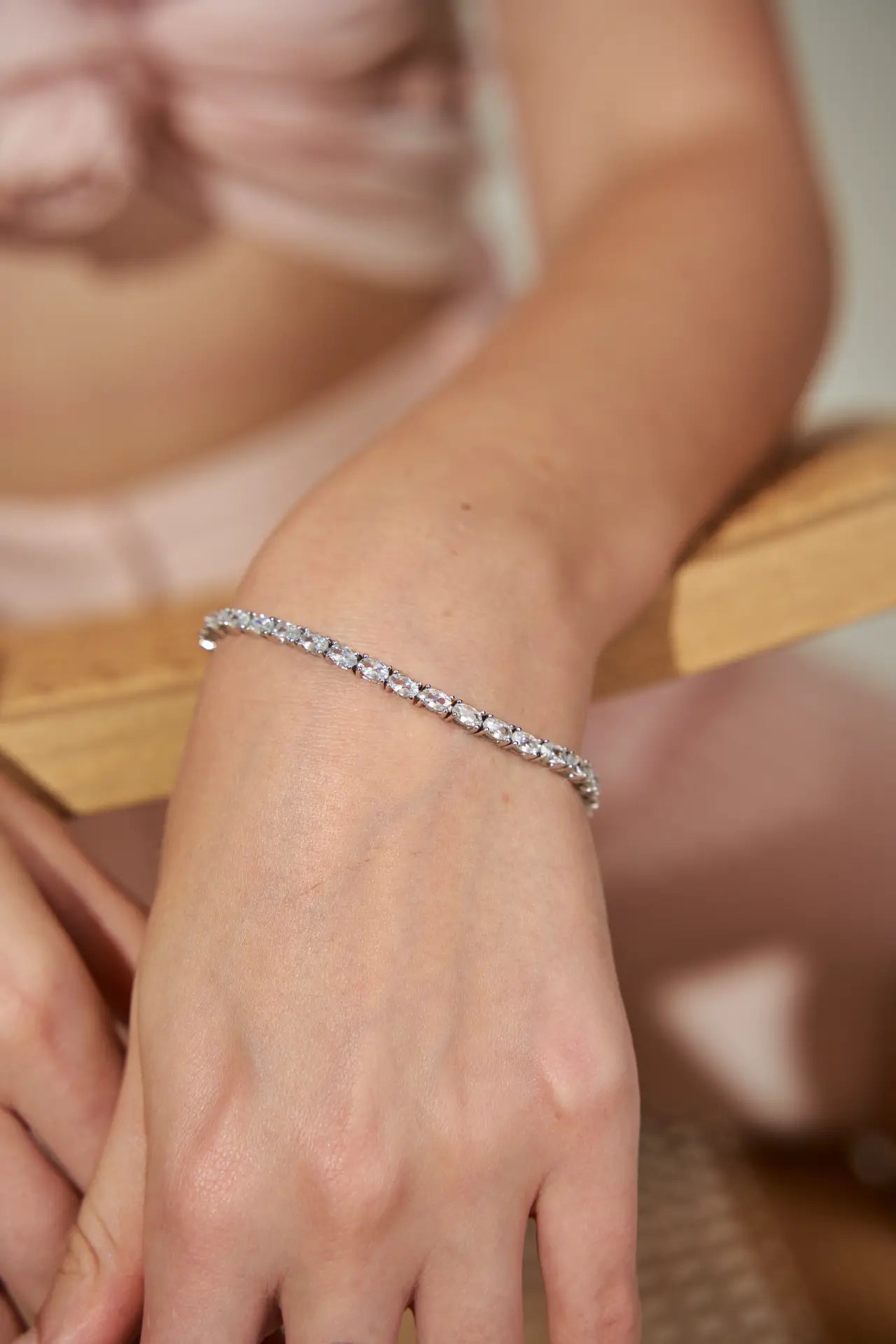 צמיד טניס כסף 925 משובץ זרקונים